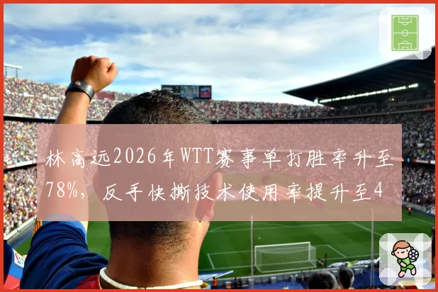 林高远2026年WTT赛事单打胜率升至78%，反手快撕技术使用率提升至40%